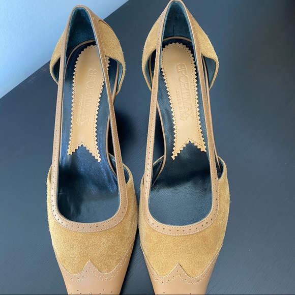 MaxMara Sportmax Leather Kittenheels Shoes BNWT - Picture 4 of 6